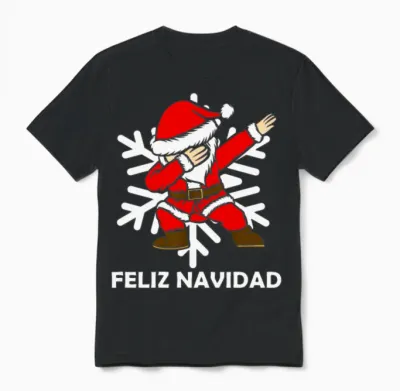 Feliz Navidad Unisex T-Shirt - Black