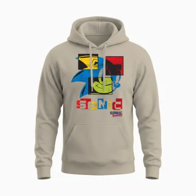Sonic the Hedgehog - Sonic Misalign Unisex Hoodie - Sand