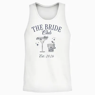 Bachelorette-Party Der Bride Club, Est 2026 Bride Unisex Tank Top - White