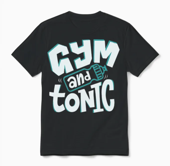 Crossfit Tonic Funny Unisex T-Shirt in Black