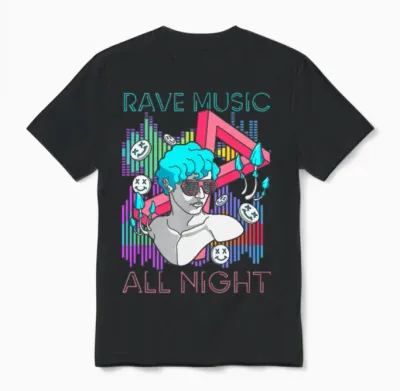 Techno House Music Music Dubstep Unisex T-Shirt - Black