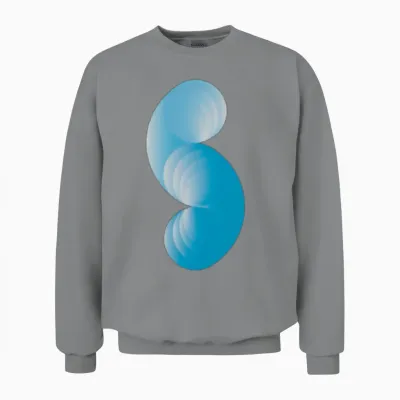 Worm Cotton Logo Funny Unisex Sweatshirt - Sport Grey