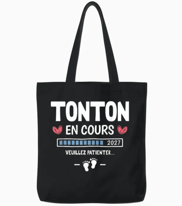 Tonton En Cours 2027 Annonce Bébé Tu Vas être Futur Tonton Tote Bags in Black