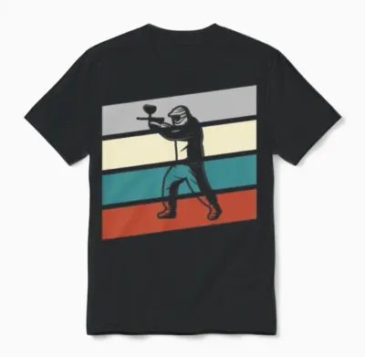 Paintball Retro Unisex T-Shirt - Black