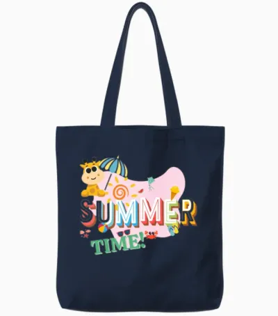 Cute Summer Time - Fun Beach Holidy Tote Bags - Navy