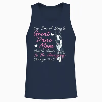 Dog Breeder Dog Owner Mom Great Dane Mom Unisex Tank Top - Navy
