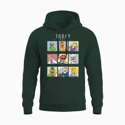 Disney the Muppets Today I Feel Box Up Character Portraits Unisex Hoodie - Forest