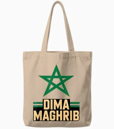 Drapeau Du Maghreb Classique Du Maroc Cheer Country Jour De Jeu Préféré Tote Bags - Natural