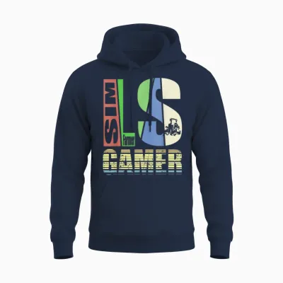 Bauernhof Pc Simulator Traktorfahrer Landwirt Unisex Hoodie - Navy