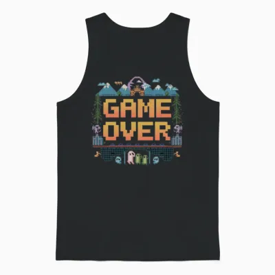 Nostalgic Retro Gamer Apparel Unisex Tank Top - Black