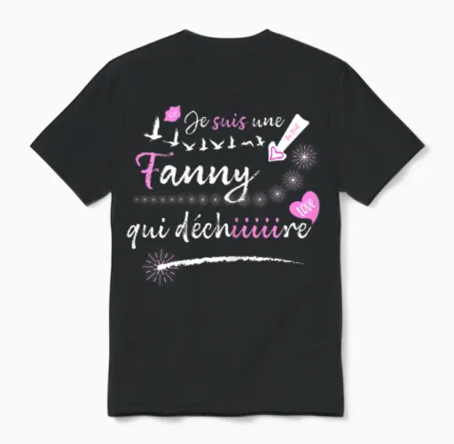 Gift Fanny Tee Shirt Birthday a Fanny Who Rips Unisex T-Shirt in Black
