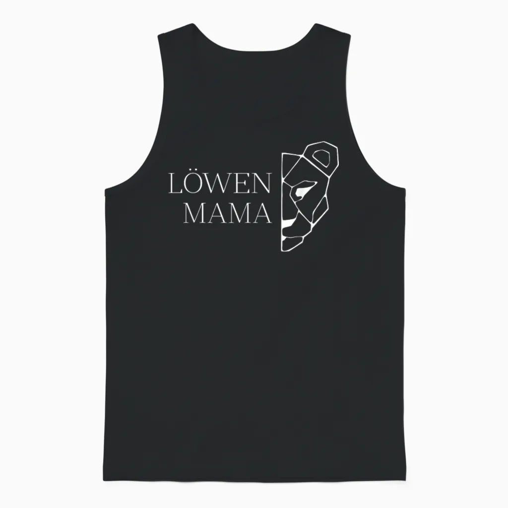Löwen Mama Mom Unisex Tank Top in Black
