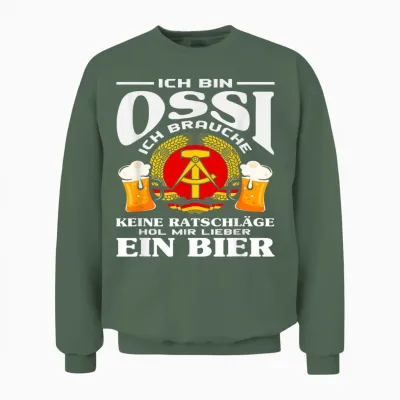 Beer East Germany Ossi Saying Gdr Pride Unisex Sweatshirt - Military Green