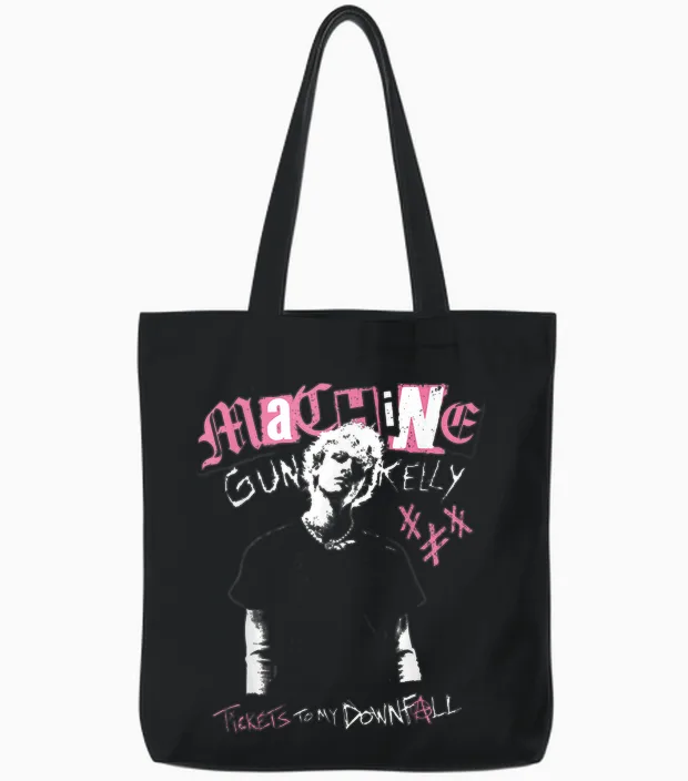 Official Machine Gun Kelly Tickets to My Doom Tote Bags in Black