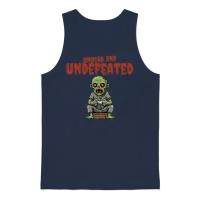 Undead and Undefeated – Retro Zombie Gamer Unisex Tank Top - Navy – 1