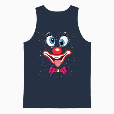 Clown Carnival Costume T-Shirt Carnival Clown Costume Unisex Tank Top - Navy