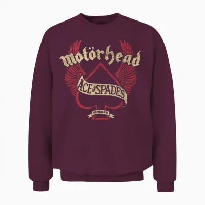 Motörhead Spade Wings Unisex Sweatshirt - Maroon