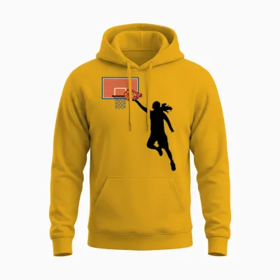 Women's Basketball Moves on Fire Unisex Hoodie - Gold