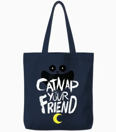 Poppy Playtime Catnap Ist Dein Freund Tote Bags - Navy