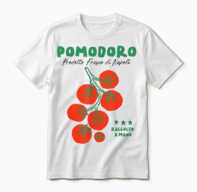 Pomodoro - Sommer Frische Tomaten, Pizza, Pasta Unisex T-Shirt - White