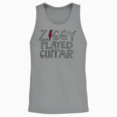 David Bowie – Ziggy Gespielte Gitarre Sketch Lyric Unisex Tank Top - Sport Grey