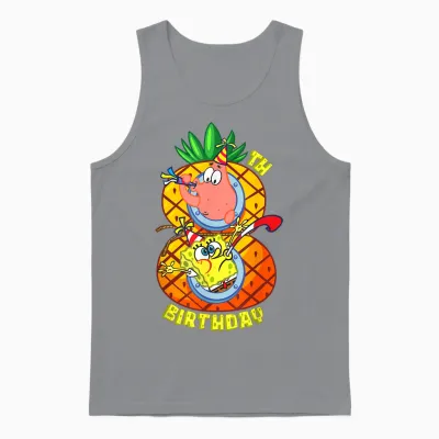 Mademark X Spongebob Squarepants - Spongebob Patrick 8th Birthday Pineapple Eighth Birthday Boy Unisex Tank Top - Sport Grey
