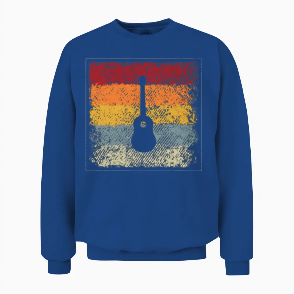 Guitar Retro Unisex Sweatshirt in Royal