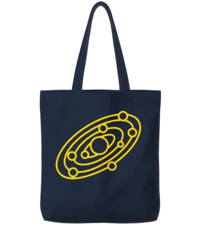 Solar System Tote Bags - Navy