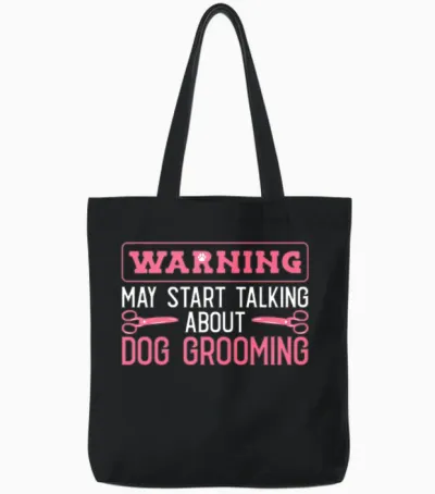 Dog Groomer Dog Grooming Tote Bags - Black