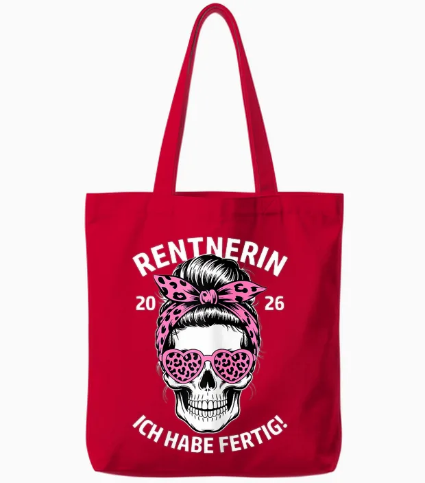 Rentnerin Ich Habe Fertig Ruhestand Frau Rente 2026 Tote Bags in Red