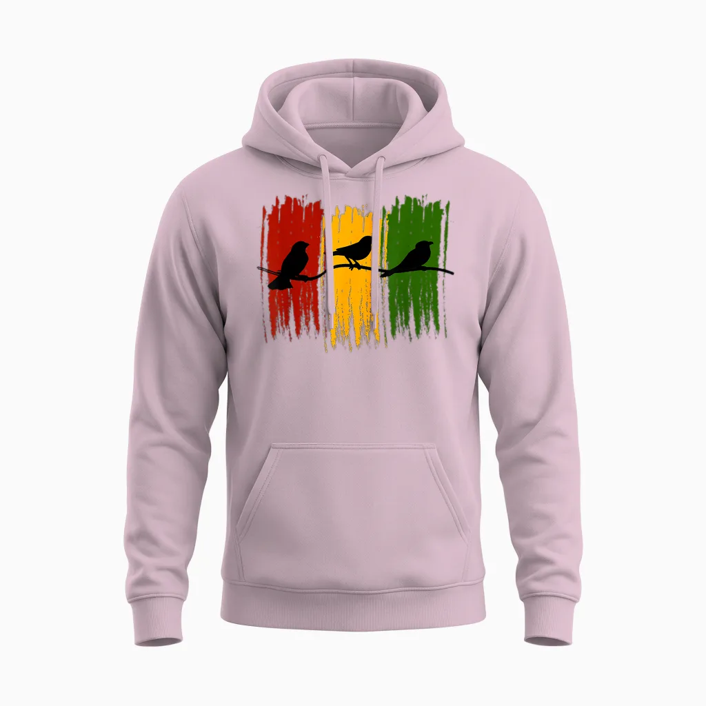 Good Rastafari Vibes Only Rasta Jamaica Reggae Unisex Hoodie in Light Pink