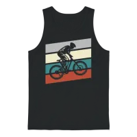 Mountainbike Retro Unisex Tank Top - Black – 1