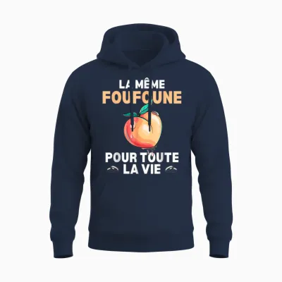Evg Groom Comedy the Same Foufoune for Life T-Shirt, Black, S Unisex Hoodie - Navy