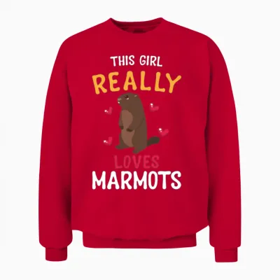 Marmot, Marmot Animal, Marmots Unisex Sweatshirt - Red