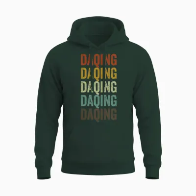Daqing China Retro Vintage Unisex Hoodie - Forest