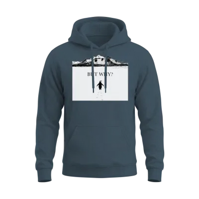 But Why Penguin, Nihilist Penguin Unisex Hoodie - Dark Heather