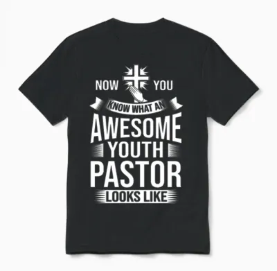 Youth Pastor Church Minister Clergy Christian Unisex T-Shirt - Black
