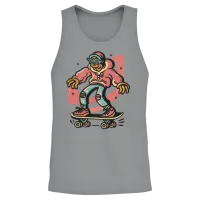 Funny Skater Retro Unisex Tank Top - Sport Grey – 2