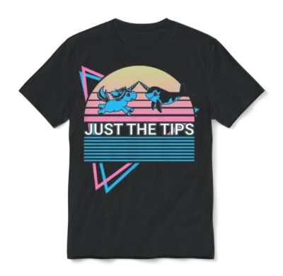 Narwhal Retro Unisex T-Shirt - Black