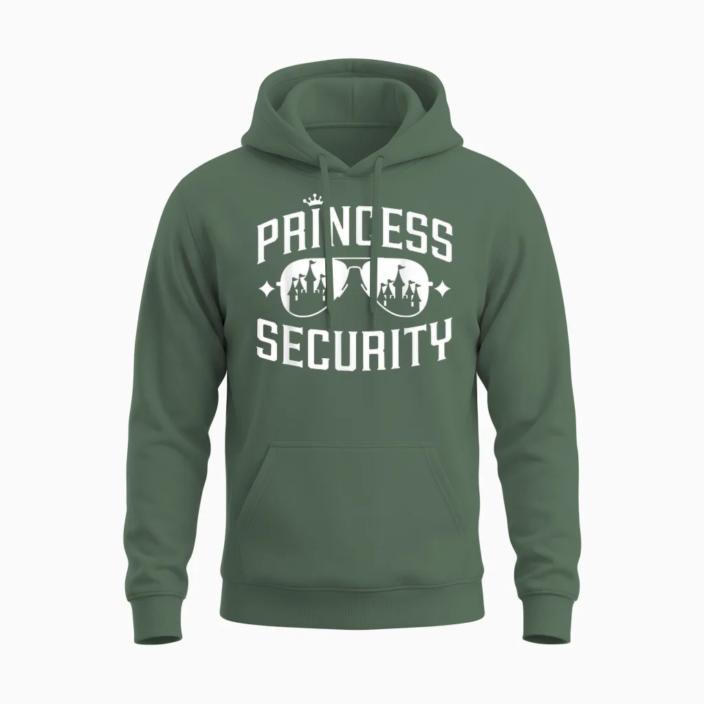 Fairy Tale Princess Security Cool Castle Shades Matching Unisex Hoodie in Military Green