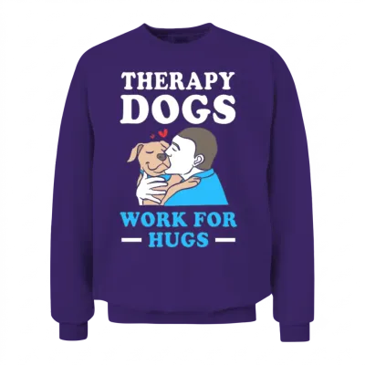 Therapy Dog Pet Therapist Dogs Unisex Sweatshirt - Purple
