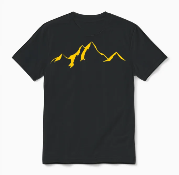 Mountain Scenery / Mountains Unisex T-Shirt in Black