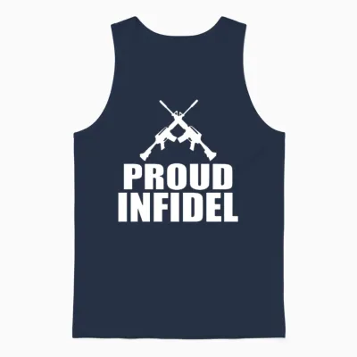 Anti Isis Anti Terrorism Unisex Tank Top - Navy