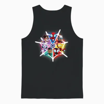 Marvel Spidey and His Amazing Friends Avengers Team-Up T-Shirt, Black Unisex Tank Top - Black