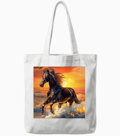 Horse Tote Bags - White