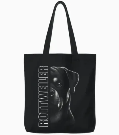 Elegantes Rottweiler Design Mit Stylishem Text Tote Bags - Black
