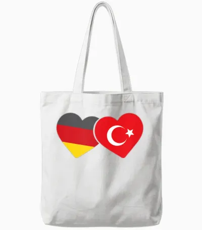 Deutsche Flagge Türkische Flagge Deutschland Türkei Tote Bags - White