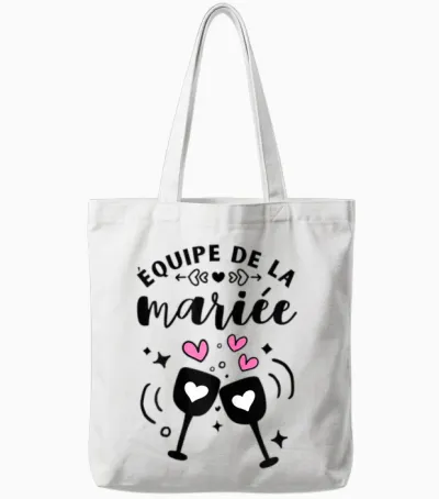 Women's Bride Team Woman Future Bride Evjf T-Shirt, White, Female X-Small Tote Bags - White