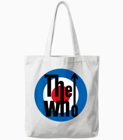 The Who Official Classic Target Logo Tote Bags - White