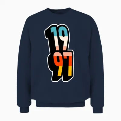 1997 Retro Stripes Unisex Sweatshirt - Navy
